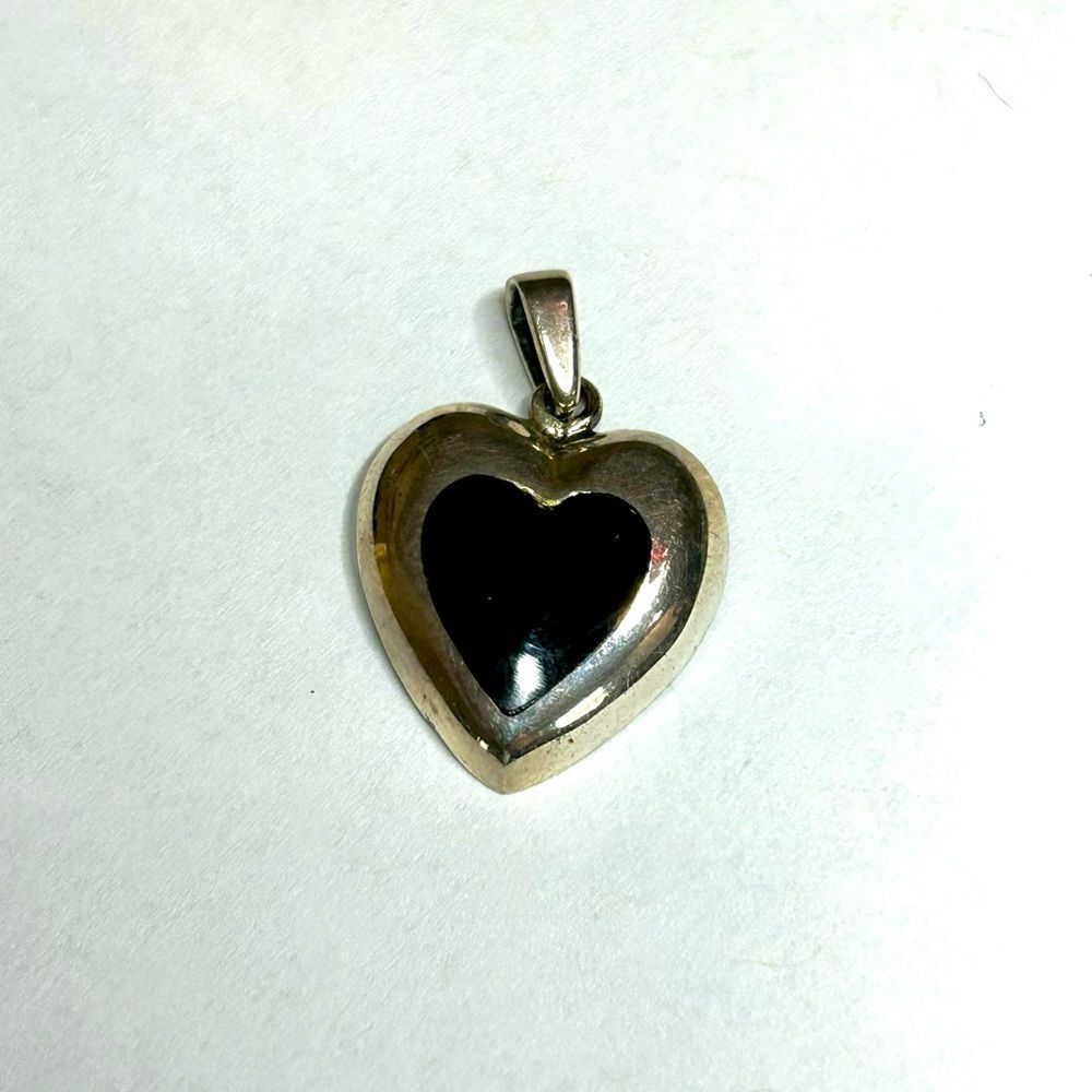 Vintage Sterling Silver Heart Pendant